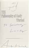 ANDY WARHOL The Philosophy of Andy Warhol (From A to B & Back Again).